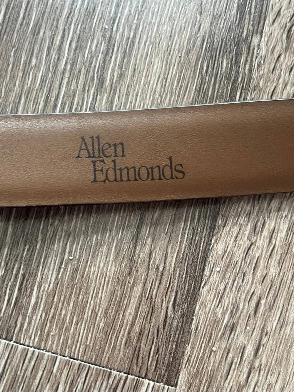 Allen Edmonds Classic Black Leather Men’s Belt with Silver Buckle